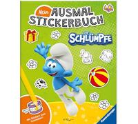 Mein Ausmalstickerbuch: Die Schlümpfe