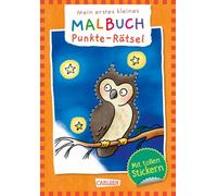 Mein erstes kleines Malbuch: Punkte-Rätsel: Mit tollen Stickern | Punkt-zu-Punkt-Bilder fürs erste Rätseln und Malen für Kindergarten-Kinder ab 3 Jahren