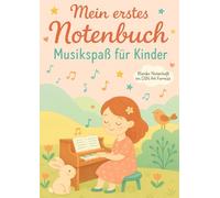 Mein Erstes Notenheft - Musikspaß für Kinder: Blanko Musikheft für Kinder DIN A4 - 100 Seiten Notenbuch mit großer Lineatur | Perfekt für ... | Einhorn Design für kleine Musikfans
