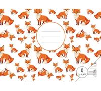 Mein erstes Schreibheft | Lineatur 0 mit Häuschen | Fuchs | Fuchsklasse: Für Kinder in der 1. Klasse | nahezu DIN A5 | 50 Seiten | Großzügige 6 mm Linien mit Häuschen zur Schreibhilfe