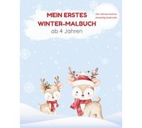 Mein erstes Winter-Malbuch ab 4 Jahren: Große Ausmalbilder mit Such- & Zählspielen | Einseitig bedruckt