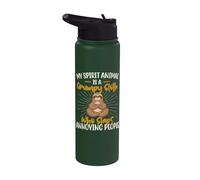 Mein Geist Tier ist EIN Grumpy Sloth - Zookeeper Animal Lover Stainless Steel Insulated Water Bottle
