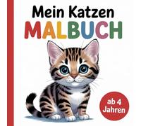 Mein Katzen Malbuch - 50 süße Motive für kleine Katzenfans ab 4 Jahren