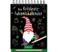 Mein Kritzkratz-Adventskalender: 24 zauberhafte Motive zum Freikr (Spiral Bound)