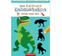 Mein kunterbunter Kindergartenblock: Rätsel ohne Text (Dinosaurier)