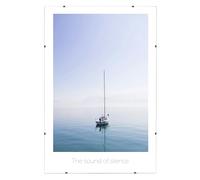 Mein Landhaus Clip Picture Frame - Frameless for Art, Photos & Certificates - A4, A3, 13 x 18, 50 x 70, 60 x 80, 60 x 90 - Plexiglass & MDF, 40 x 50 cm