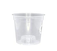 meindekoartikel 12 Orchid Pots Plant Pots for Growing and Maintaining Orchids Plastic Transparent (Diameter 14.5 cm x Height 12 cm)