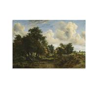 Meindert Hobbema - A Path through A Wood Classic Masterpiece Poster Picture Print Wall Art Painting Canvas Artworks Idea Room Aesthetic 24x36inch(60x90cm)