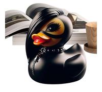 Meindin Duckieville Duck Figurines, Resin Evil Rubber Duck Statues, Rock Duck, Gothic Sculpture Punk Animal Figurine, Collectible Figurines Duckieville Duck, Home Decor