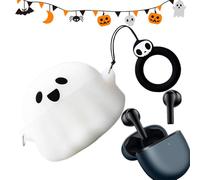 Meindin Ghost Earphone Case | Earphone Cover Protective Skin with Keychain,Anti-Drop Glow in The Dark Earbud Protector Skin for Boys Women Kids Teens Men Family Friends