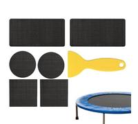 Meindin Trampoline Patch Repair Kit | Trampoline Net Tape,3 Shapes Self-Adhesive Patches with Scraper for Sports Kids Bounce Games