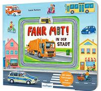 Meine Schiebebahn-Pappe: Fahr mit in der Stadt: Pappebuch mit Fahrzeugen zum Schieben