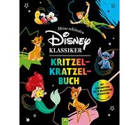 Meine schönsten Disney Klassiker Kritzel-Kratzel-Buch: 17 Kratzmotive I Mit Bambus Stick I Ab 5 Jahren