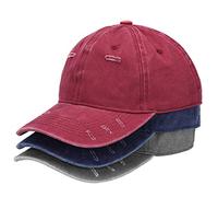 MEINICY 3 Pack Plain Washed Retro Adjustable Baseball Caps Gift for Men/Women Unstructured Cotton, One Size