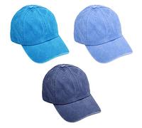 MEINICY 3 Pack Washed Plain Baseball Cap, Retro Adjustable Dad Hats Gift for Men/Women,Unstructured/Cotton