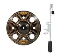 Meinl 12" Classics Custom Dark Trash Splash & Gear4music Deluxe Weighted Cymbal Grabber Arm