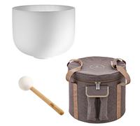 Meinl 12" Crystal Singing Bowl & Bag F3 432 Hz & Coated Rod Heart Chakra