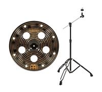 Meinl 18" Classics Custom Dark Trash China Cymbal & Gear4music Boom Arm Stand Black