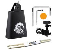 Meinl AN-BB Cowbell 4.5 Inch Anika Nilles Signature Beat Bell + Keepdrum Drumsticks, 1 Pair