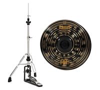 Meinl Classics Custom Dark 13 Hi-Hats & Heavy Duty Two-Leg Hi-Hat Stand by Gear4music