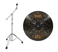 Meinl Classics Custom Dark 18" Thin Crash & Heavy Duty Cymbal Boom Stand by Gear4music
