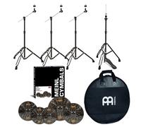 Meinl Classics Custom Dark Cymbal Box Set Stands & Bag with Free 18 Crash
