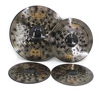 Meinl Cymbals Classics Custom Dark Cymbal Set Box Pack (Video) with 14 inch Hihat, 16 Crash, 20 Ride Cymbal for Drum Set (35,56-50,80cm) B12 Bronze, Dark Finish (CC141620)
