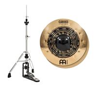 Meinl Classics Custom Dual 15 Hi Hats & Heavy Duty Two-Leg Hi-Hat Stand by Gear4music
