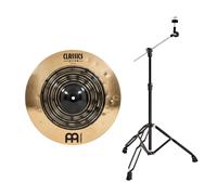 Meinl Classics Custom Dual 16 Crash Cymbal & Gear4music Boom Arm Stand Black