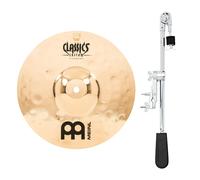 Meinl Classics Custom Extreme Metal 10" Splash & Gear4music Deluxe Weighted Cymbal Grabber Arm