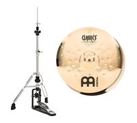 Meinl Classics Custom Extreme Metal 14" Hi Hats & Heavy Duty Two-Leg Hi-Hat Stand by Gear4music