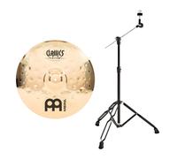 Meinl Classics Custom Extreme Metal 16" Crash & Gear4music Boom Arm Stand Black