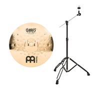 Meinl Classics Custom Extreme Metal 17" Crash Cymbal & Gear4music Boom Arm Stand Black