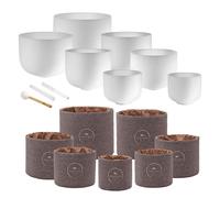 Meinl Crystal Singing Bowl Chakra Set With Sleeves Brown