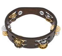 Meinl 2 Row Tambourine Hammered Jingles Walnut Brown