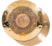 Meinl Cymbals Byzance Dual Hihat Cymbal 15 inch (Video) for Drum Kit (38,10cm) B20 Bronze, Raw and Brilliant Finish (B15DUH)