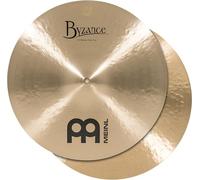 Meinl Cymbals Byzance Traditional Hihat Medium Cymbal 14 inch (Video) for Drum Kit (35,56cm) - Pair - B20 Bronze, Traditional Finish (B14MH)