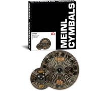 Meinl Cymbals Classics Custom Dark Effects Pack Cymbal Set - with 18 Inch China Cymbal and 10 In Splash Drum Cymbal - B12 Bronze, Dark Finish (CCD-CS3)