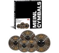 Meinl Cymbals Classics Custom Dark Expanded Cymbal Set - with 14 Inch Hi-Hat, 2 Crash Cymbals and Ride Drum Cymbal - B12 Bronze, Dark Finish (CCD-CS4)