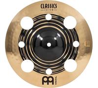 Meinl Cymbals Classics Custom Dual Trash Splash Cymbal 12 inch (Video) with holes for Drumkit (30,48cm) B12 Bronze, Dark Finish and Brilliant Finish - Made in Germany (CC12DUTRS)