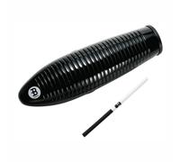 Meinl Percussion Fiberglass Guiro Instrument - Hollow Musical Instrument with Rubber Ringed Grip Holes - 3 Striking Surfaces - Fiberglass, Black (GU7BK)