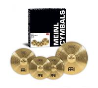 Meinl Cymbals HCS Complete Cymbal Set (Video) Box Pack with 14 inch Hihats, 16 Crash, 20 Ride for Drum Kit (35,56-50,80cm) Traditional Finish Brass (HCS141620)