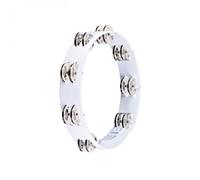 Meinl Percussion Headliner Tour Tambourine - 2-Row Tambourine - 10-inch Diameter - ABS Plastic / Steel, White / Silver (HTT10WH)