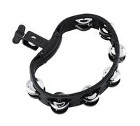 Meinl Percussion Headliner Mountable Tambourine - 2-Row Tambourine - With L-Shaped Holder - ABS Plastic / Steel, Black / Silver (HTMT2BK)
