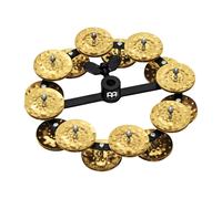 Meinl Percussion Headliner Hihat Tambourine - Tambourine Add-On for Drum Cymbals - 5-inch Diameter - Mylar / Brass, Black / Gold (HTHH2B-BK)