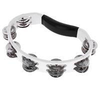 Meinl Headliner HandHeld ABS Tambourine Dual Row Steel Jingles White