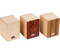 Meinl Percussion Cajon Shaker Set - Mini Musical Instrument - Gift Idea - Baltic Birch, Exotic Zebrano, Bubinga Burl, Natural (SH50-SET)