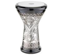 Meinl Percussion Aluminum Bass Doumbek - Large Handdrum - Synthetic Head - Diameter 10 Inches - Hand Engraved - Aluminum, Multicoloured (HE-3218)
