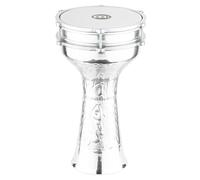 Meinl Percussion Aluminum Jingle Darbuka - Very Large Handdrum - With Jingle Effect - Diameter 8.25 Inches - Aluminum, Silver (HE-315)