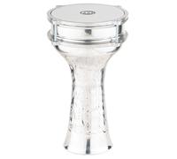 Meinl Percussion Aluminum Series Darbuka - Medium-Large Handdrum - With Synthetic Head - Diameter 6.5 Inches - Hand Hammered - Aluminum, Silver (HE-112)